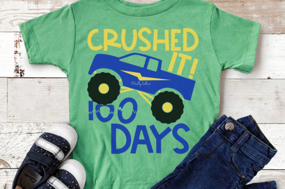 100 Days Monster Truck: A Bold Graphic Design Asset for Creative Publishers