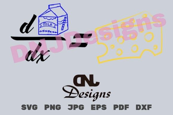 Derivative of Milk Equals Cheese Cut Pk – A Playful Graphic for Crafts & Branding