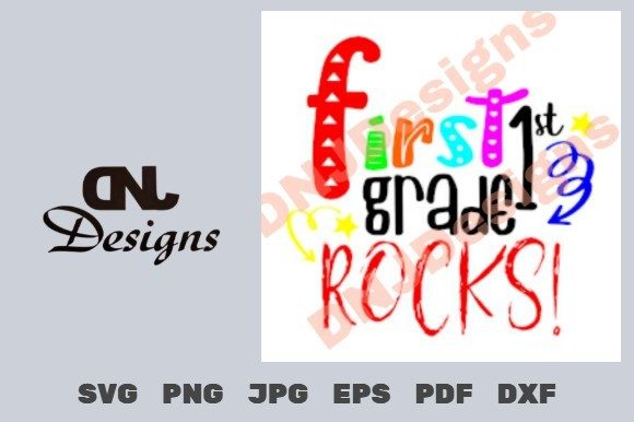 First Grade Rocks Cut File Pack for Crafts and Graphics