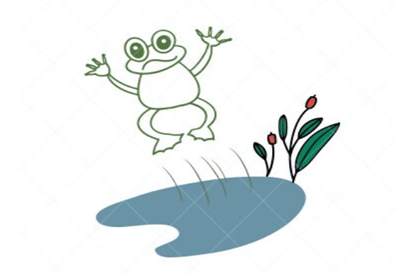 Jumping Frog Graphics for Crafts: A Versatile Design Asset