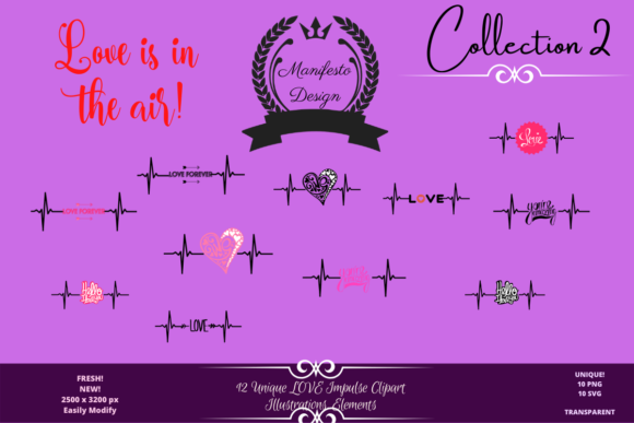 Love is in the Air Collection 2 Clipart for Crafts and Graphics