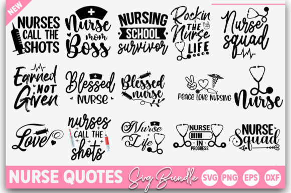 Nurse Quotes Bundle: A Versatile Graphic Design Asset for Crafts and Local Business Branding