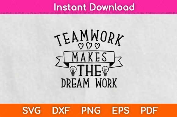 Teamwork Makes the Dream Work: A Versatile Graphic Design Asset for Crafts and Branding